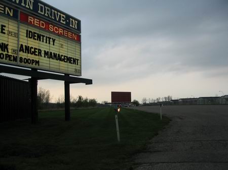 Miracle Twin Drive-In Theatre - Drive Way Marquee Screen (newer photo)